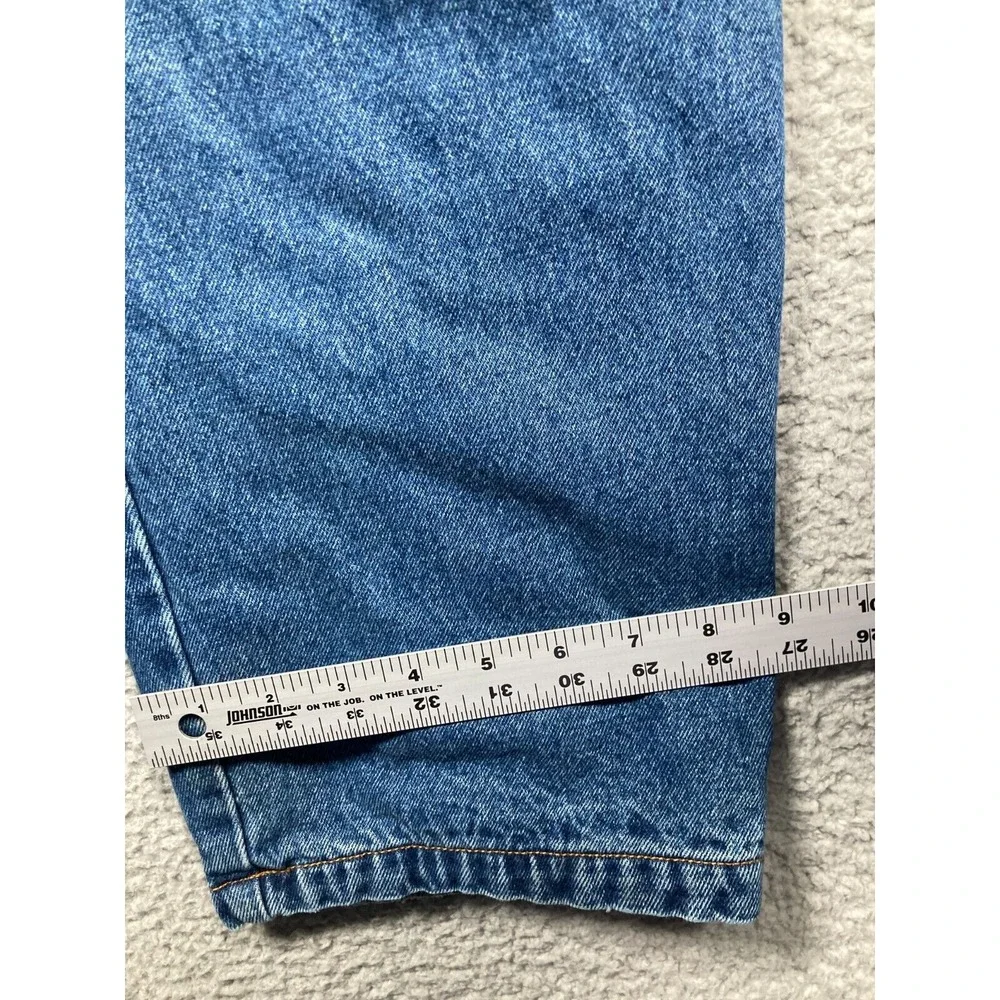 Cabellas Casuals Jeans Womens 14 Tall Blue Flannel Lined‎ Outdoors Nature Stains